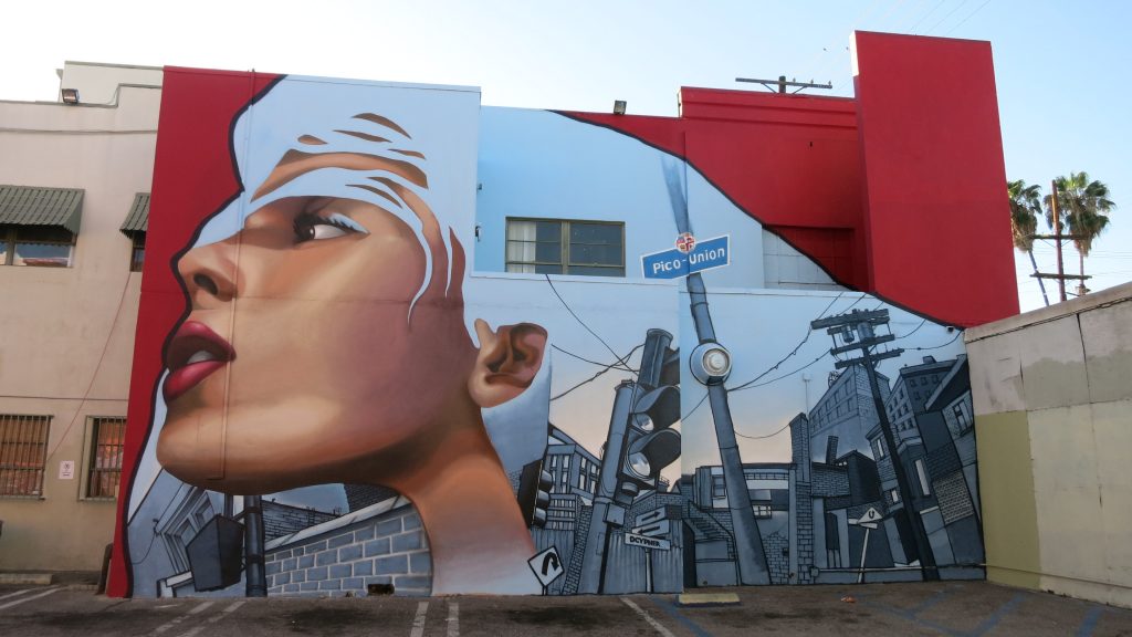 Piece for the Pico Union housing corporation, aka the Grafflab, in Los Angeles, 2015. (Photo credit: Dcypher) 