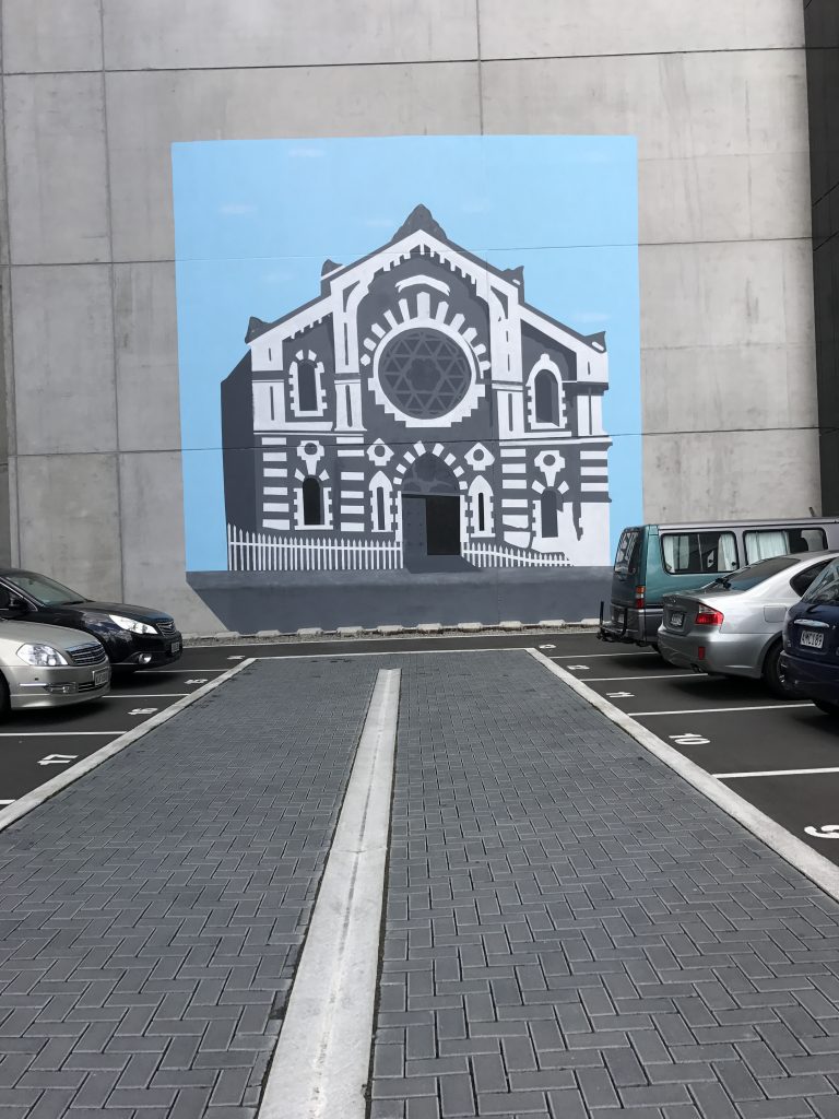 Christchurch Synagogue mural, Gloucester Street, 2019