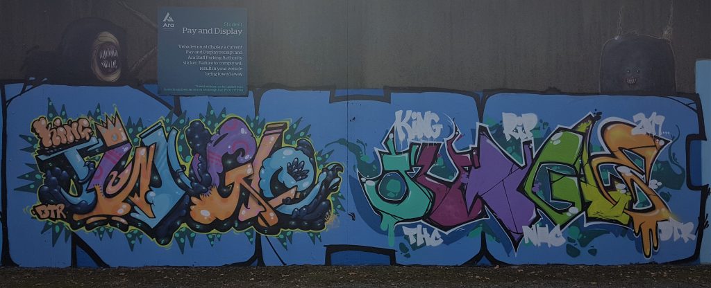 Yikes and Ikarus, Jungle tributes, Christchurch, 2019 (photo credit: Gavin Fantastic)
