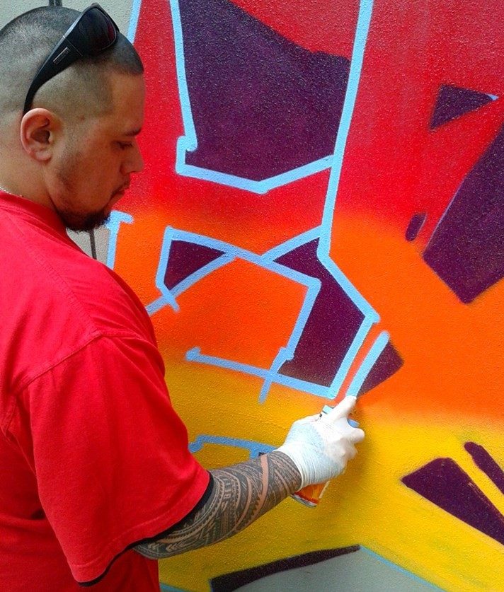 Juse1 at work on a piece