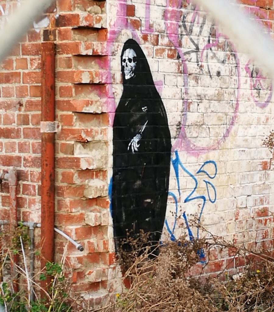 Unknown artist, stencil, NG building, Lichfield Street, 2019