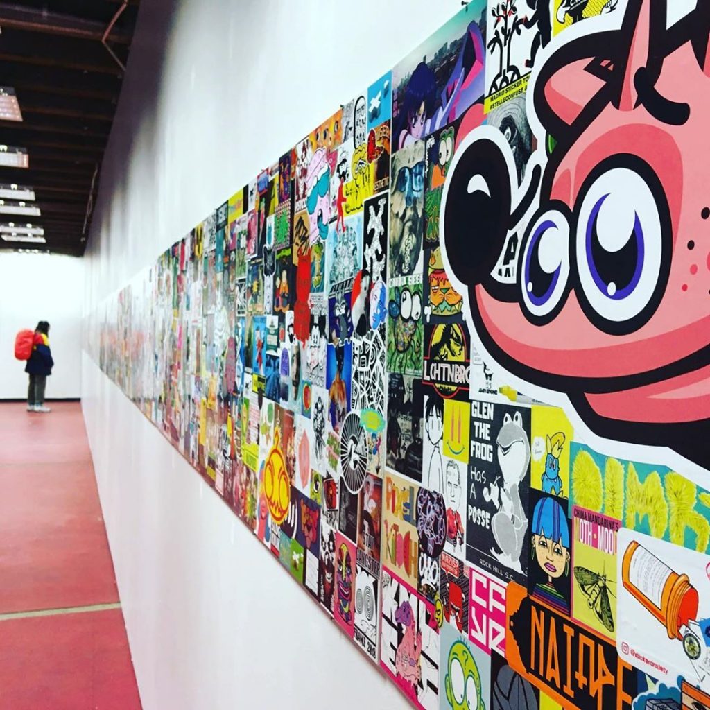 A sticker exhibition in Belgium