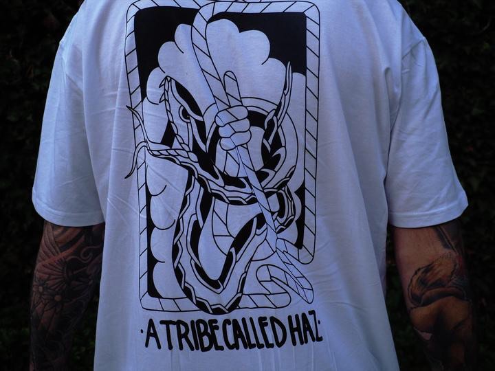 A Tribe Called Haz's collab t-shirts with Notion and Brand+New