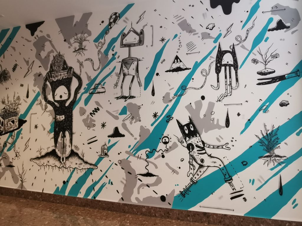 Cracked Ink's Westfield Riccarton Mall mural in Christchurch, 2021